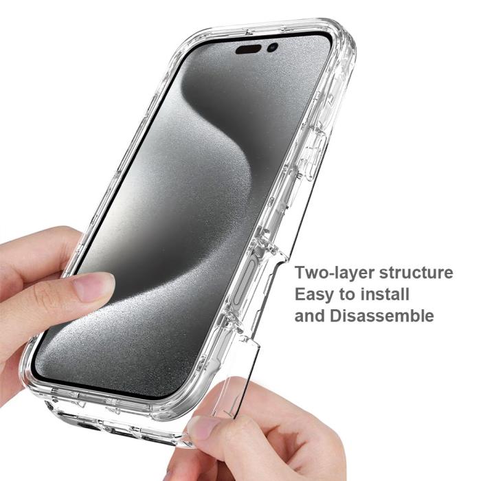 Bild 4,  iPhone 16 Pro Max Skal 360 Hybrid Transparent - Teknikhallen.se