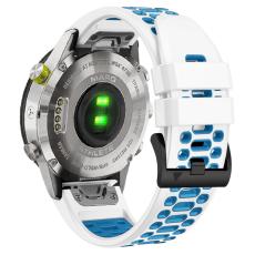  Klockarmband 26 mm Dual-Color Robust Vit/Bl&aring; - Teknikhallen.se