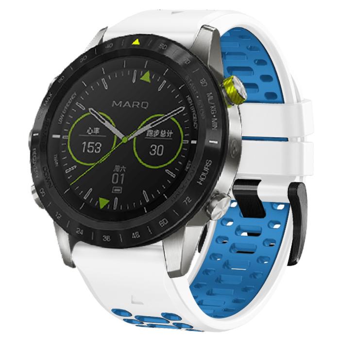 Bild 4,  Klockarmband 26 mm Dual-Color Robust Vit/Blå - Teknikhallen.se