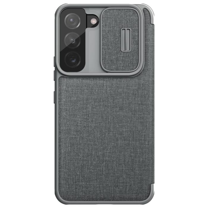Bild 3, NILLKIN NILLKIN Samsung Galaxy S22 Plus Fodral Qin Pro Grå - Teknikhallen.se
