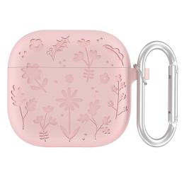  AirPods 4 Skal Med Motiv Blommor Silikon Rosa - Teknikhallen.se