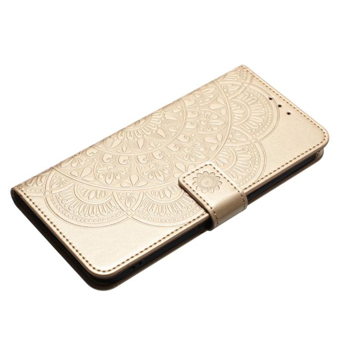 Bild 4,  Samsung Galaxy A16 / A26 5G Fodral Mandala Läder Guld - Teknikhallen.se