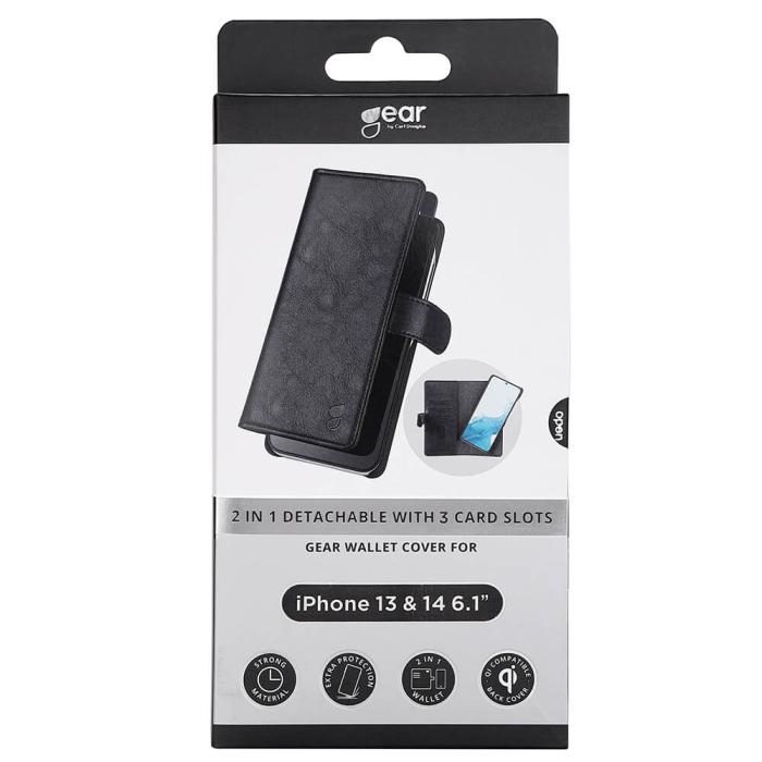 Bild 2, Gear GEAR iPhone 14/13 2in1 Magnet Fodral / Skal Svart - Teknikhallen.se