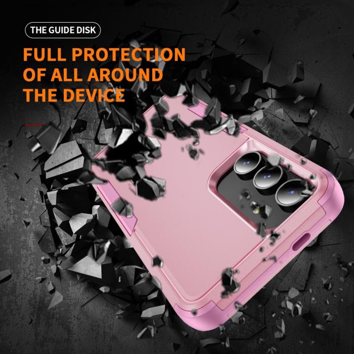 Bild 2,  Samsung Galaxy S25 Skal Extreme Shockproof Hybrid Rosa - Teknikhallen.se