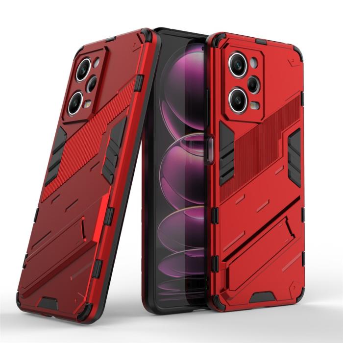 Bild 4,  Xiaomi Redmi Note 12 Pro 5G Skal Hybrid Kickstand Röd - Teknikhallen.se