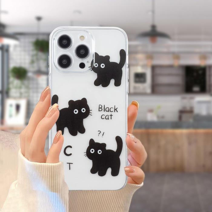 Bild 5,  iPhone 16 Pro Skal TPU Svarta Katter - Teknikhallen.se