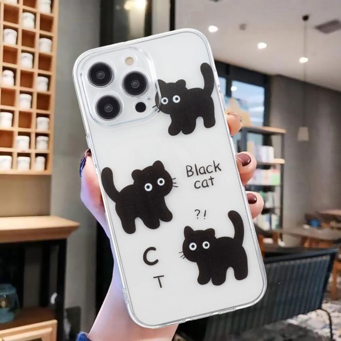 Bild 6,  iPhone 16 Pro Skal TPU Svarta Katter - Teknikhallen.se