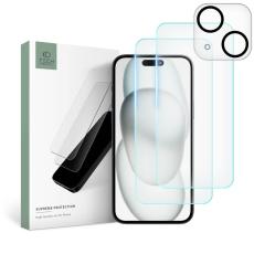Tech-Protect Tech-Protect iPhone 15 3-PACK Sk&auml;rmskydd/Linsskydd - Teknikhallen.se