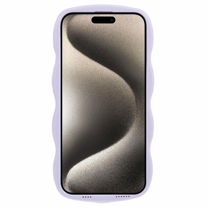 Bild 2,  iPhone 15 Pro Mobilskal Wavy Textur Lila - Teknikhallen.se