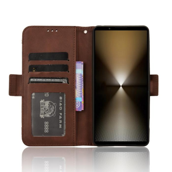 Bild 3,  Sony Xperia 1 VI Fodral Med Avtagbart Kortfodral Brun - Teknikhallen.se