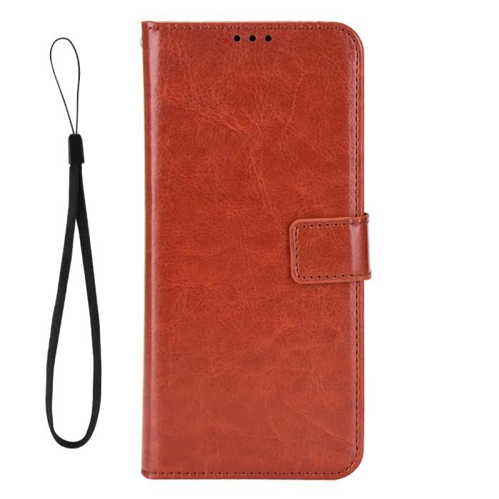 Bild 3,  Sony Xperia 1 VII Fodral Crazy Horse Läder Brun - Teknikhallen.se