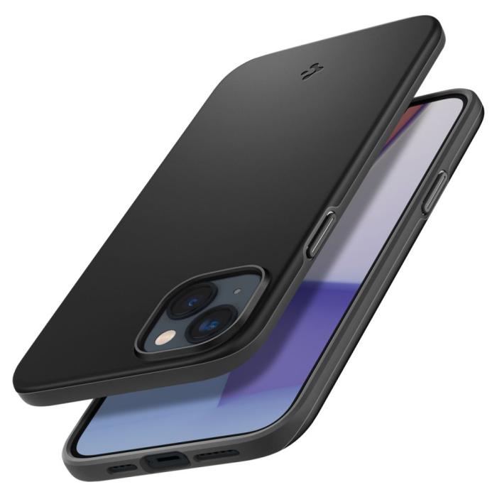 Bild 6, Spigen Spigen iPhone 15 Plus / 14 Plus Skal Thin Fit Svart - Teknikhallen.se