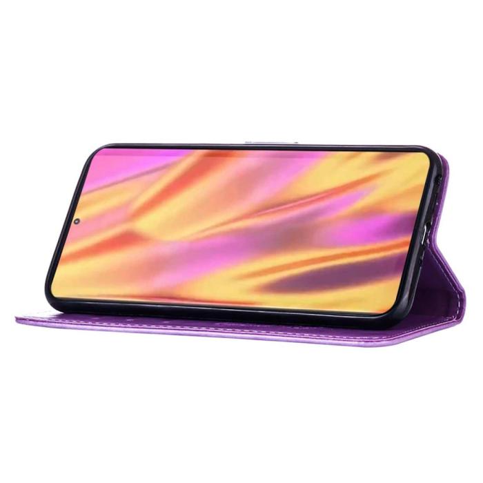Bild 3,  Samsung Galaxy S23 Ultra Fodral Fjäril Tryck Lila - Teknikhallen.se