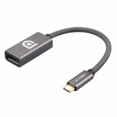 USB-C till DisplayPort DP Hona Adapter 4K 60Hz Gr&aring; - Teknikhallen.se