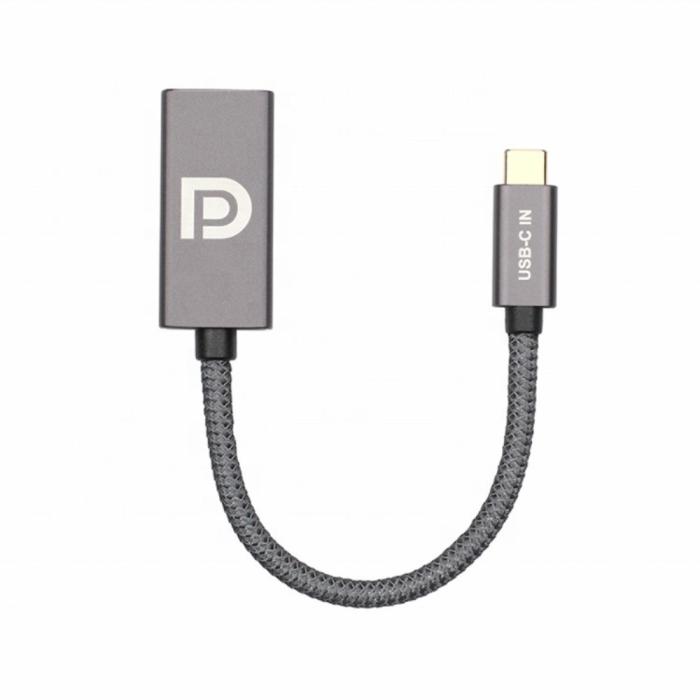 Bild 2,  USB-C till DisplayPort DP Hona Adapter 4K 60Hz Grå - Teknikhallen.se