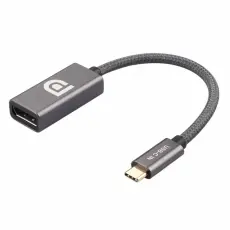  USB-C till DisplayPort DP Hona Adapter 4K 60Hz Gr&aring; - Teknikhallen.se