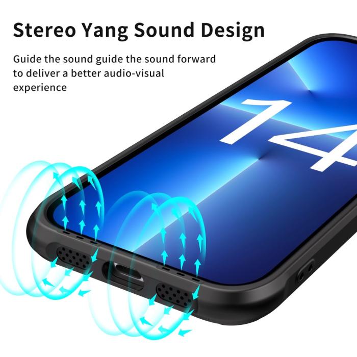 Bild 6, LEEU DESIGN LEEU DESIGN iPhone 14 Skal AirBag Hybrid Matt Svart - Teknikhallen.se