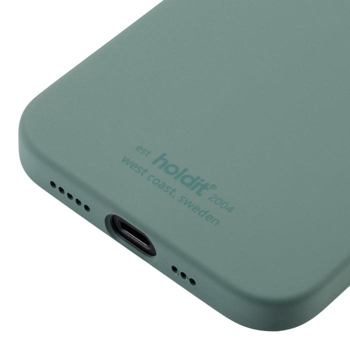 Bild 5, holdit iPhone 12/12 Pro - holdit Mobilskal Silikon - Moss Green - Teknikhallen.se