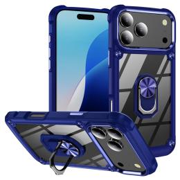  iPhone 17 Pro Skal Shockproof Ring Hybrid Blå - Teknikhallen.se