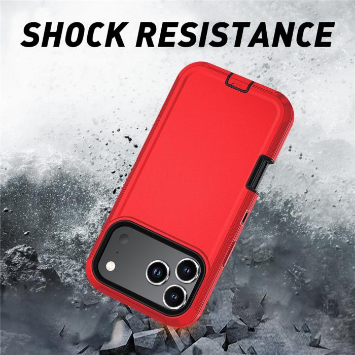 Bild 3,  iPhone 17 Pro Skal Extreme Shockproof Hybrid Röd - Teknikhallen.se