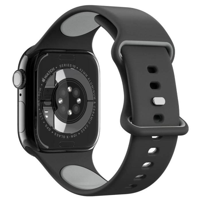 Bild 5, Spigen Spigen Apple Watch 42/41/40/38 mm Armband Nano Pop Black Sesame - Teknikhallen.se