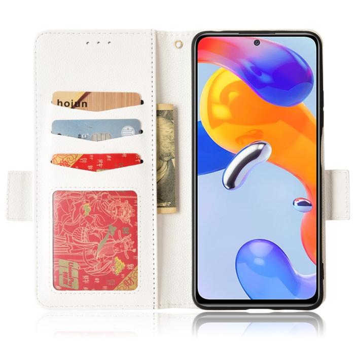 Bild 4,  Xiaomi Redmi Note 11 Pro 5G Fodral Litchi Textur Vit - Teknikhallen.se
