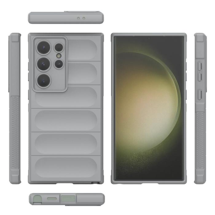 Bild 2,  Samsung Galaxy S24 Ultra Skal Magic Shield Ljus Grå - Teknikhallen.se