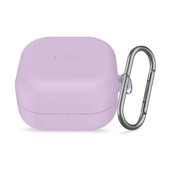 Bild 3, Tech-Protect Tech-Protect Galaxy Buds 4 / 4 Pro Skal Silikon Hook Lavender - Teknikhallen.se