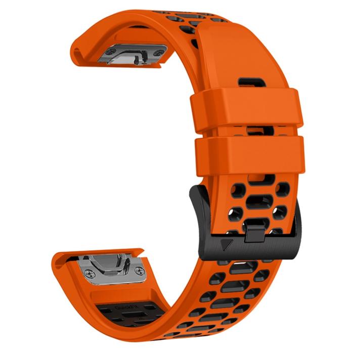 Bild 2,  Klockarmband 26 mm Dual-Color Robust Orange/Svart - Teknikhallen.se