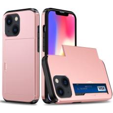  iPhone 14 Plus Skal Med Kortfack Ros&eacute;guld - Teknikhallen.se