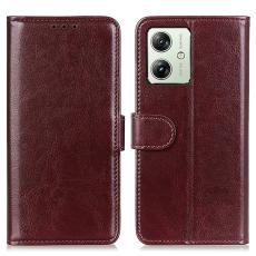  Motorola Moto G54 5G Fodral Crazy Horse L&auml;der Brun - Teknikhallen.se