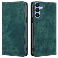  Samsung Galaxy A15 4G/5G Fodral Retro RFID L&auml;der Gr&ouml;n - Teknikhallen.se