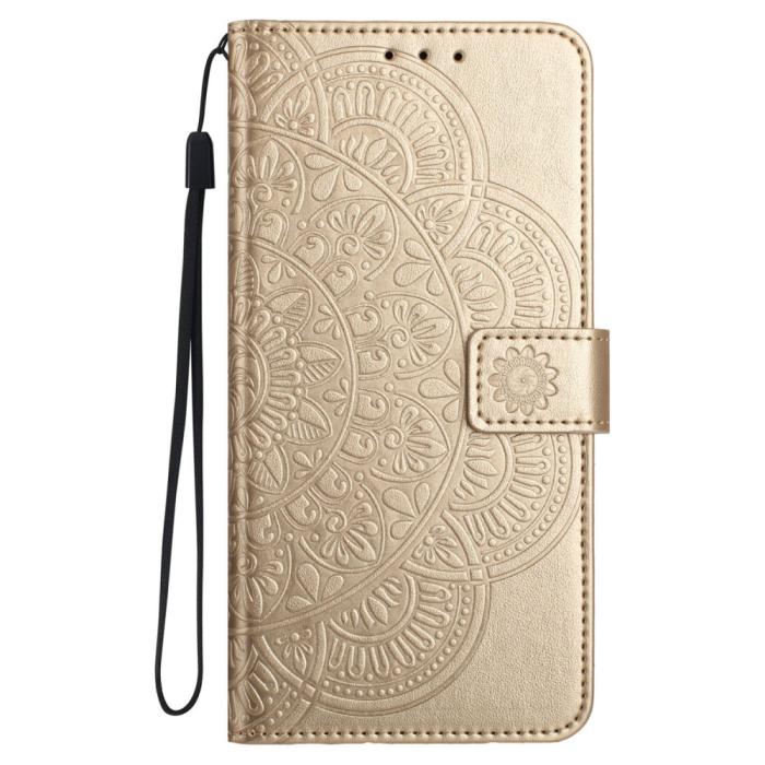 Bild 6,  Samsung Galaxy A16 / A26 5G Fodral Mandala Läder Guld - Teknikhallen.se