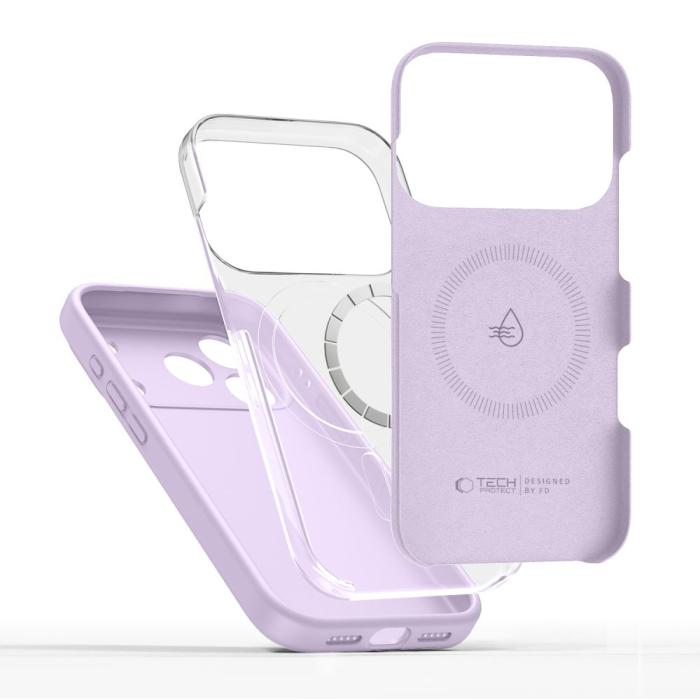 Bild 2, Tech-Protect Tech-Protect iPhone 17 Pro Skal MagSafe Silicone Mauve - Teknikhallen.se