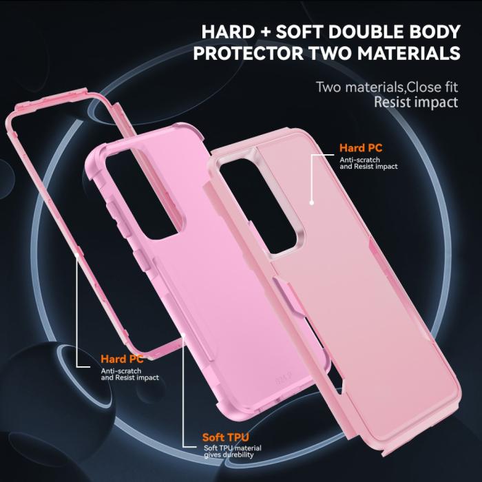 Bild 5,  Samsung Galaxy S25 Skal Extreme Shockproof Hybrid Rosa - Teknikhallen.se