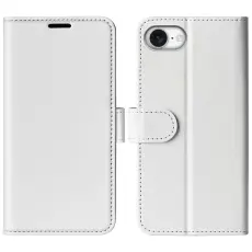  iPhone 17e / 16e Fodral Crazy Horse L&auml;der Vit - Teknikhallen.se