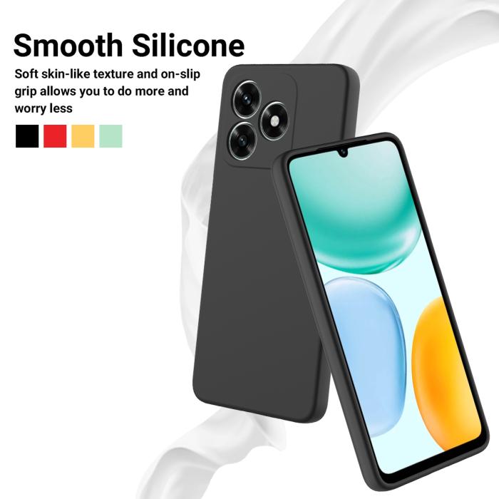 Bild 3,  Honor X5c Plus Skal Liquid Silikon Svart - Teknikhallen.se