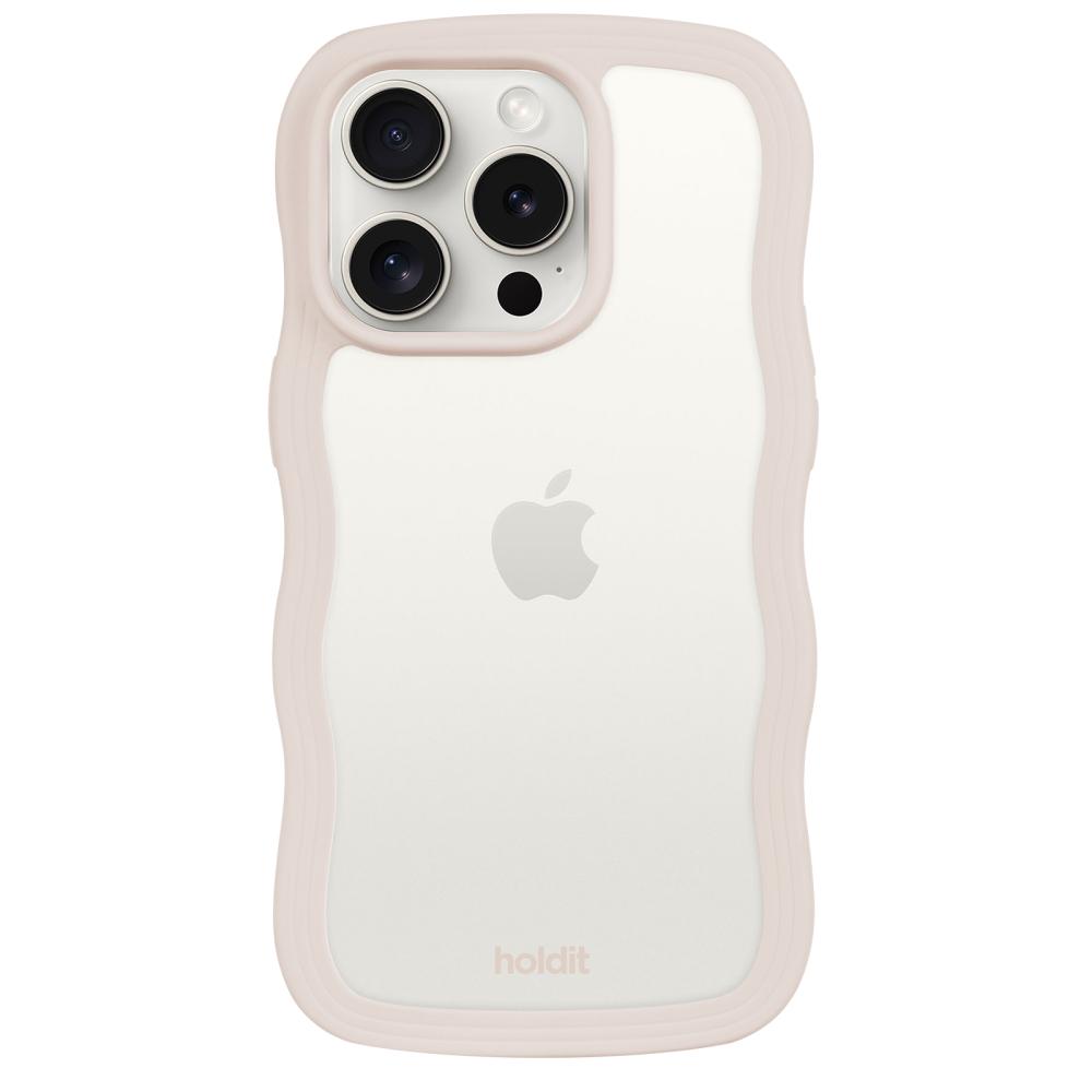 holdit holdit iPhone 14 Pro Skal Wavy Light Beige Transparent - Teknikhallen.se