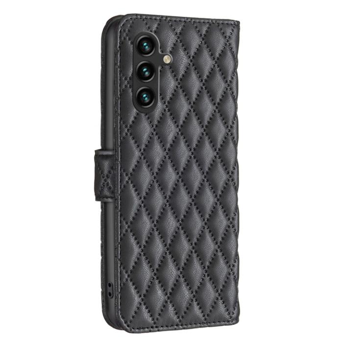 Bild 5,  Samsung Galaxy A55 5G Fodral Diamond Läder Svart - Teknikhallen.se