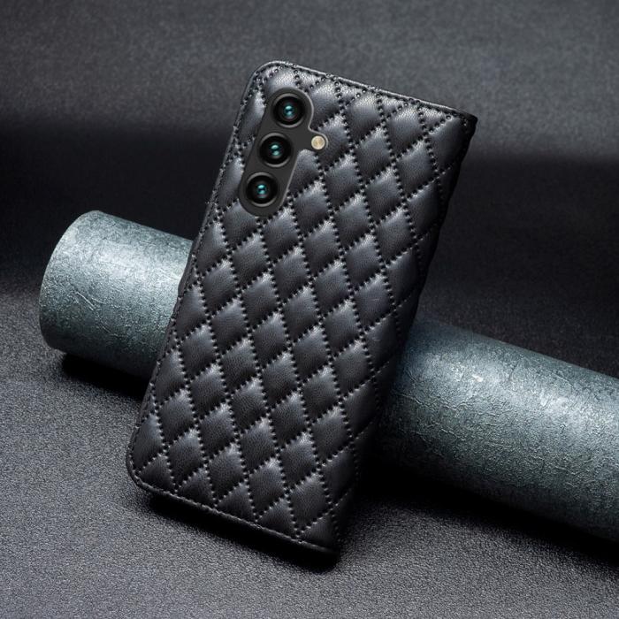 Bild 6,  Samsung Galaxy A55 5G Fodral Diamond Läder Svart - Teknikhallen.se