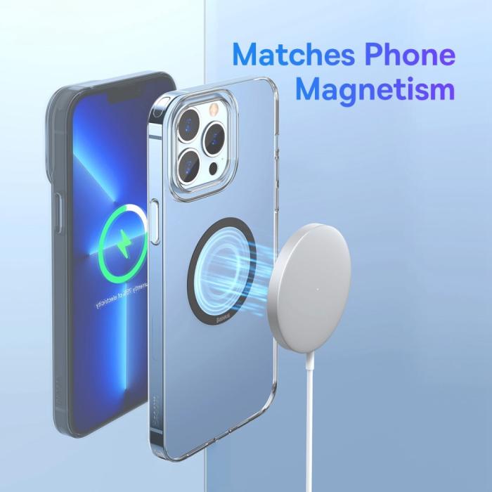 Bild 2, BASEUS Baseus 2-PACK Magnetisk MagSafe Ring Ultra Tunn Svart - Teknikhallen.se