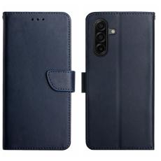  Samsung Galaxy S26 Plus Fodral &Auml;kta L&auml;der Bl&aring; - Teknikhallen.se
