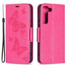  Samsung Galaxy S22 Plus Fodral Tryckt Fj&auml;ril Rosa - Teknikhallen.se