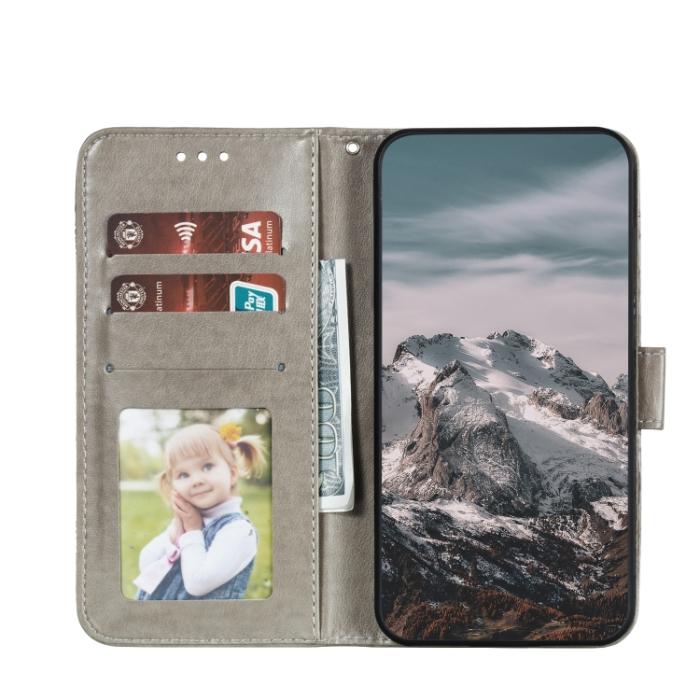 Bild 4,  Samsung Galaxy A24 5G Fodral Mandala Läder Grå - Teknikhallen.se