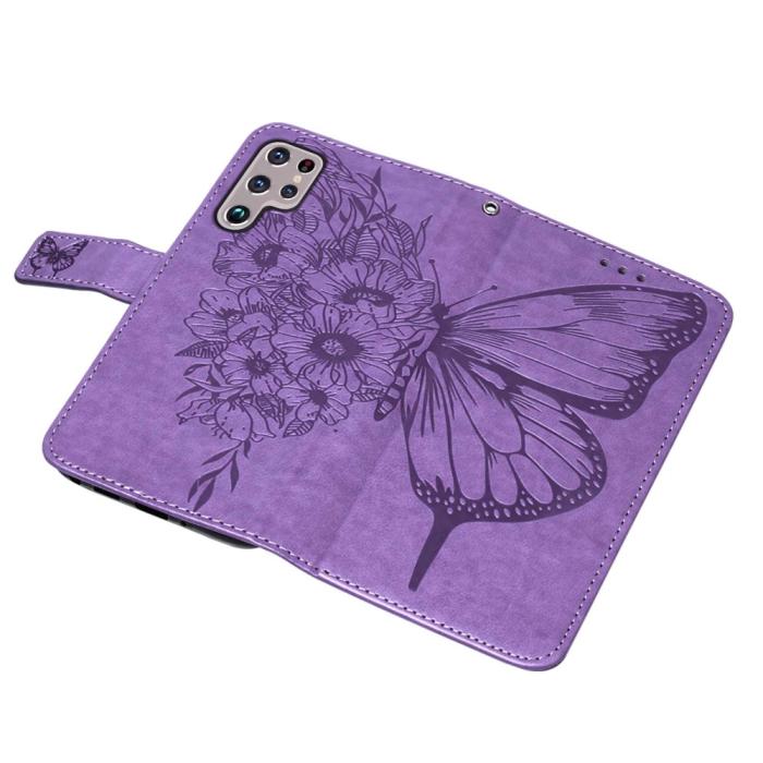 Bild 6,  Samsung Galaxy S23 Ultra Fodral Fjäril Tryck Lila - Teknikhallen.se