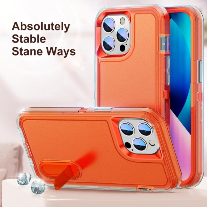 Bild 2,  iPhone 14 Pro Max Skal 3in1 Shockproof Xtreme Transparent/Orange - Teknikhallen.se