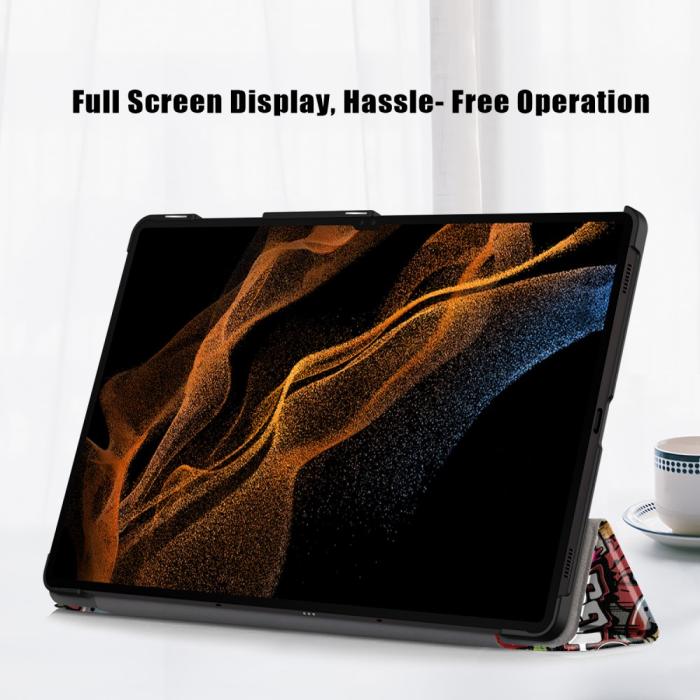Bild 3,  Samsung Galaxy Tab S9 Ultra Fodral Tri-Fold Grafitti - Teknikhallen.se