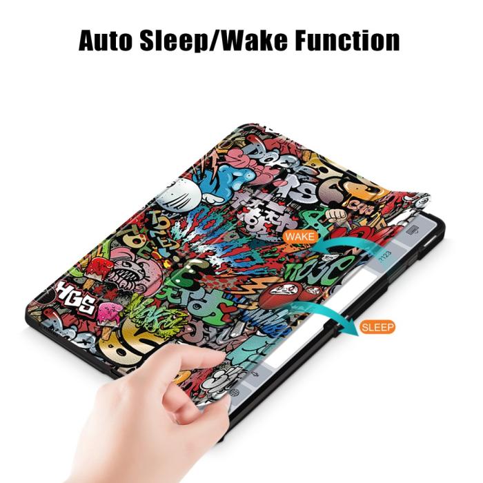Bild 5,  Samsung Galaxy Tab S9 Ultra Fodral Tri-Fold Grafitti - Teknikhallen.se