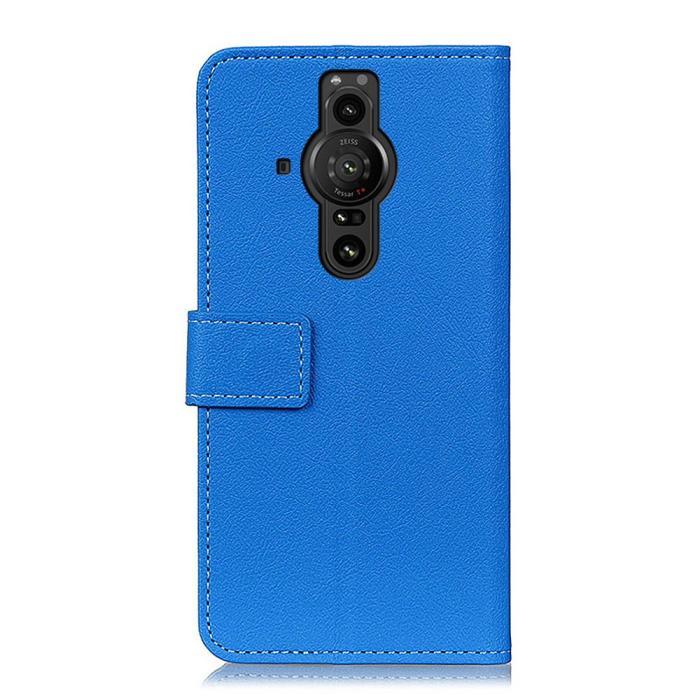 Bild 3,  Sony Xperia Pro-I Fodral Läder Blå - Teknikhallen.se