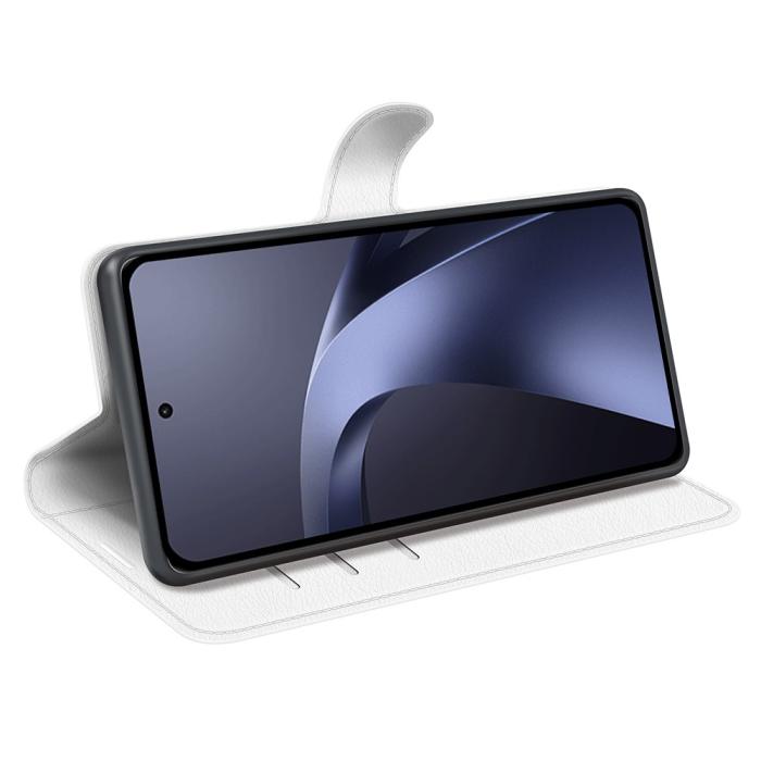 Bild 2,  Xiaomi 17T Pro Fodral Litchi Läder Vit - Teknikhallen.se